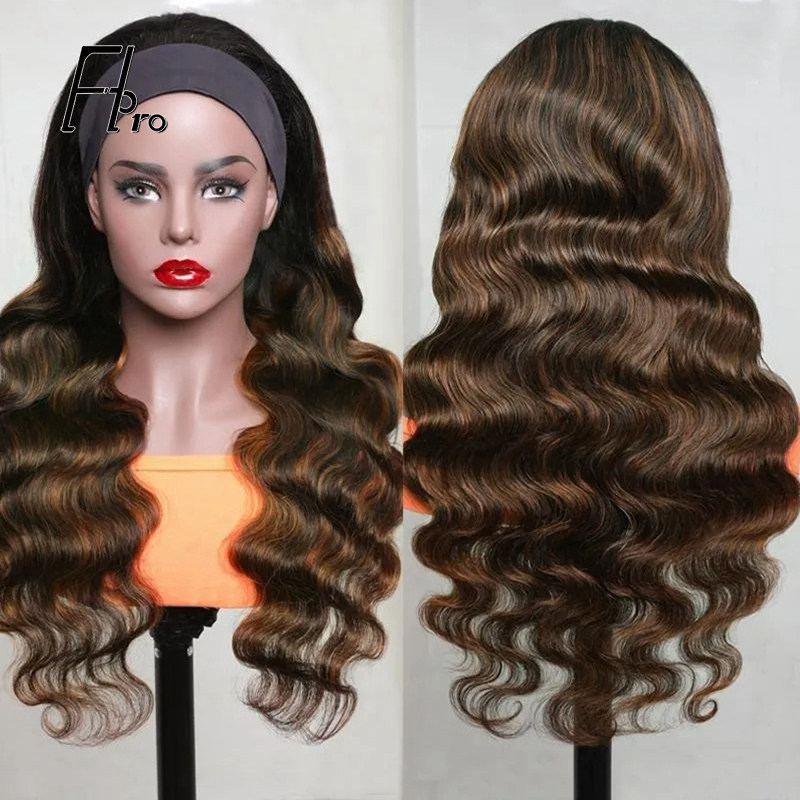 Balayage Ombre Highlight Body Wave Headband Wig In Stock Factory Supplier